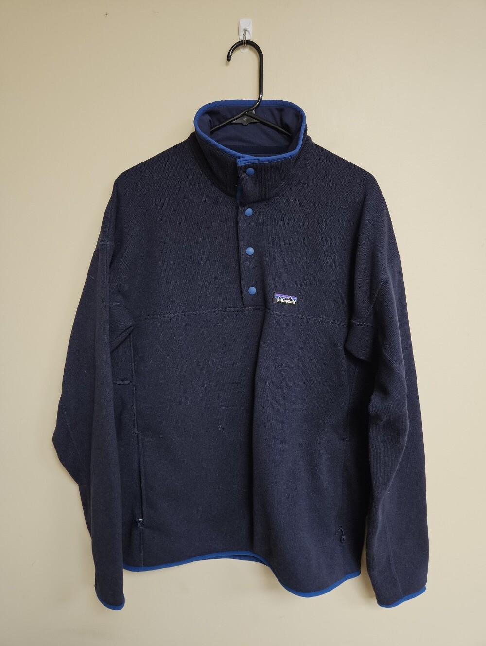 Patagonia Better Sweater Marsupial Pullover Navy Blue Size L Mens